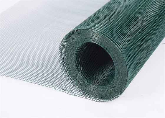 Terrain de jeux Rouleaux de treillis métalliques revêtus en PVC vert, panneaux de fil soudés en acier inoxydable